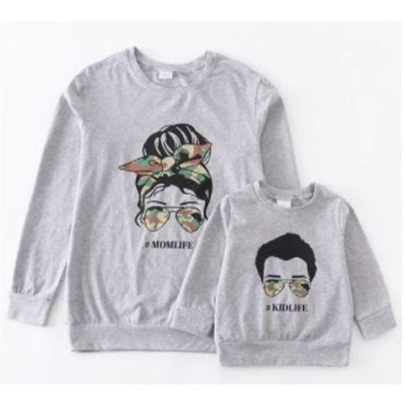 NEW Men's Grey #DADLIFE Print Long Sleeve Family Shirt Size Medium - Picture 2 of 8